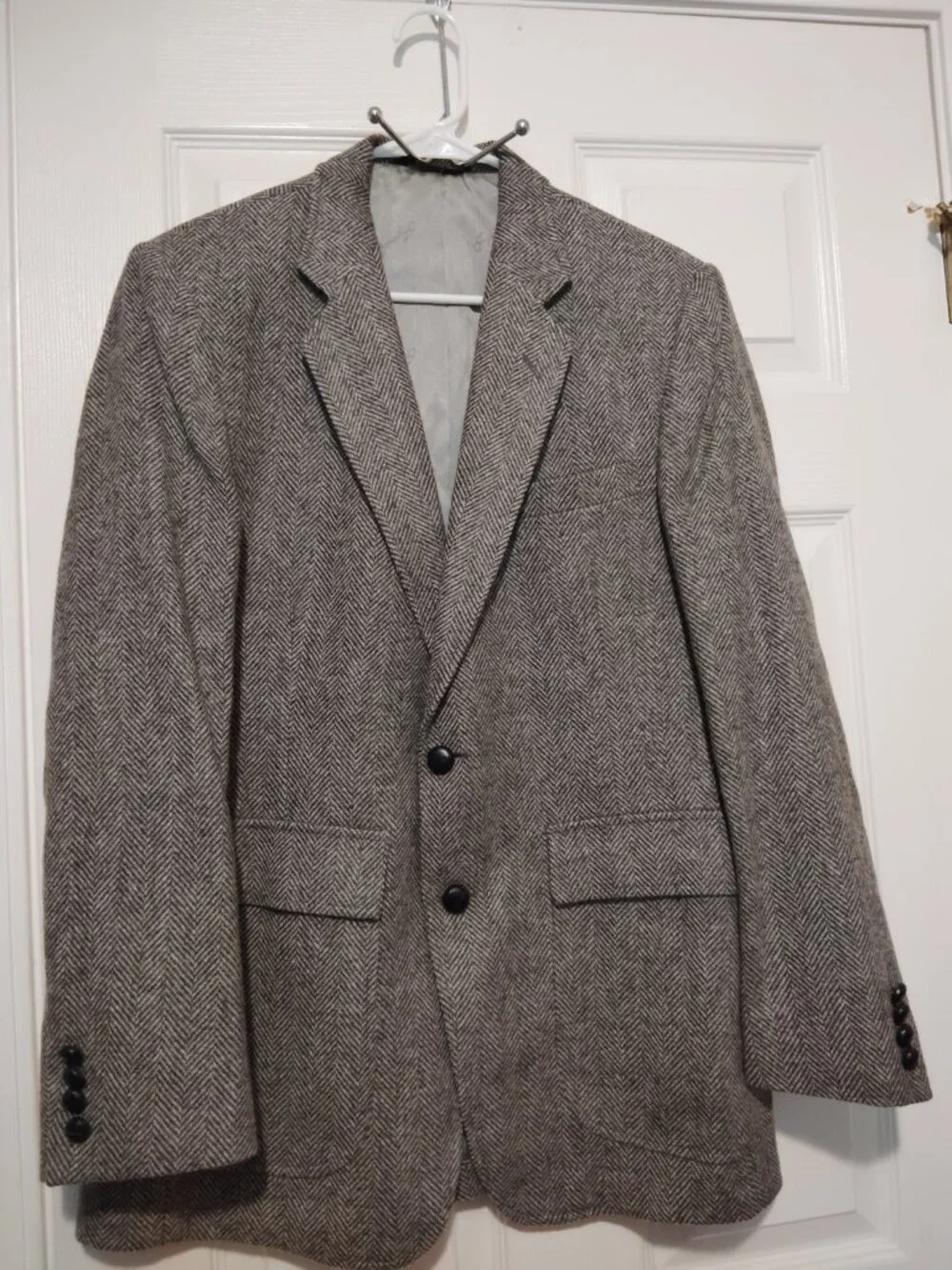 Imperial by Haggar 100% pure wool herringbone Blazer/ coat size 40, Made in usa